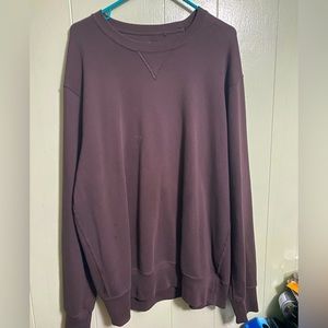 Mens Brown Uniqlo Crewneck